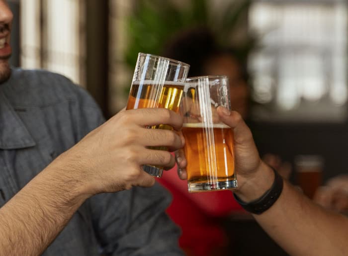 Glasses of beer