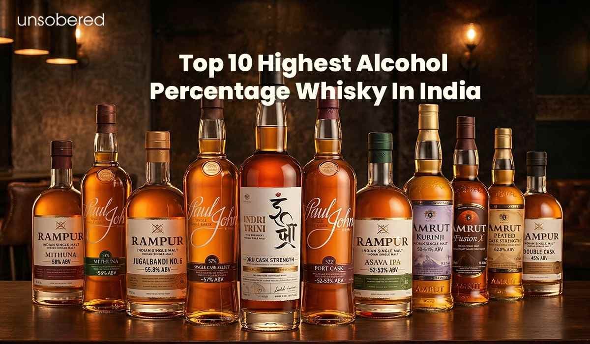 Top 10 Highest Alcohol Percentage Whisky In India (2025 List)