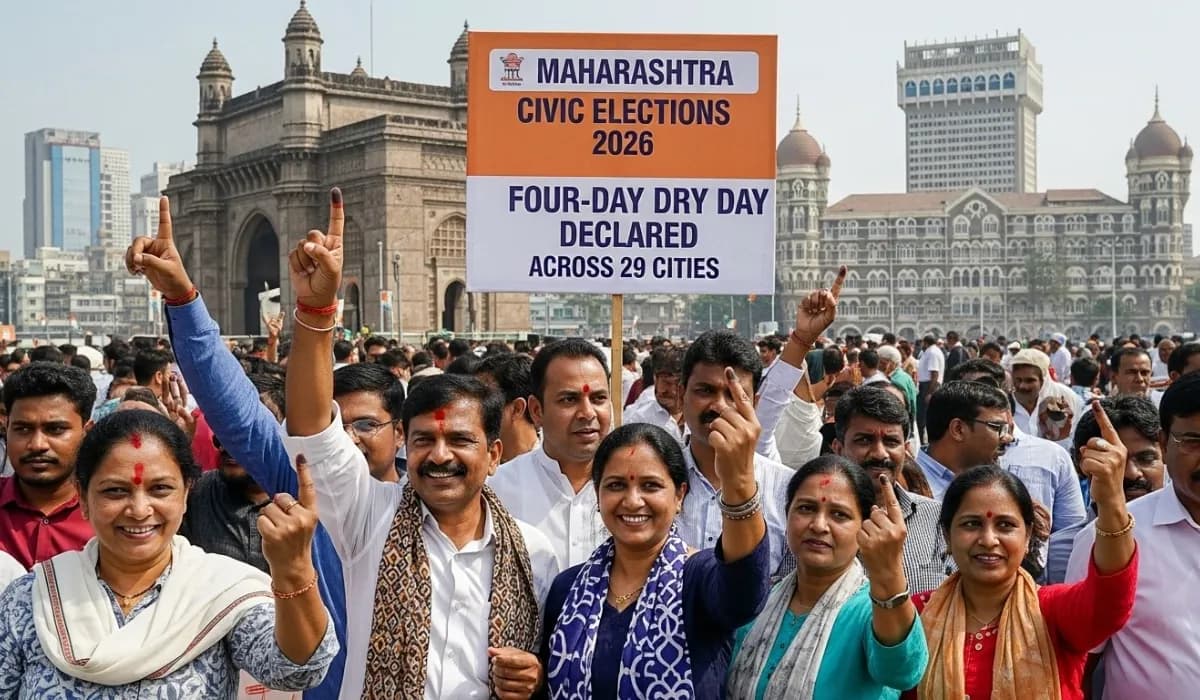 Maharashtra Civic Elections 2026: State Declares Four-Day Dry Day Across 29 Cities