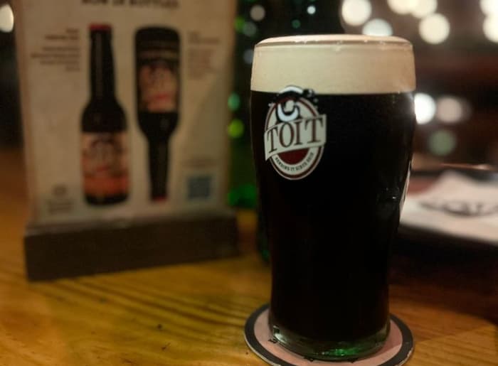 Assorted fall beer styles including Oktoberfest lager, pumpkin ale, IPA and stout 