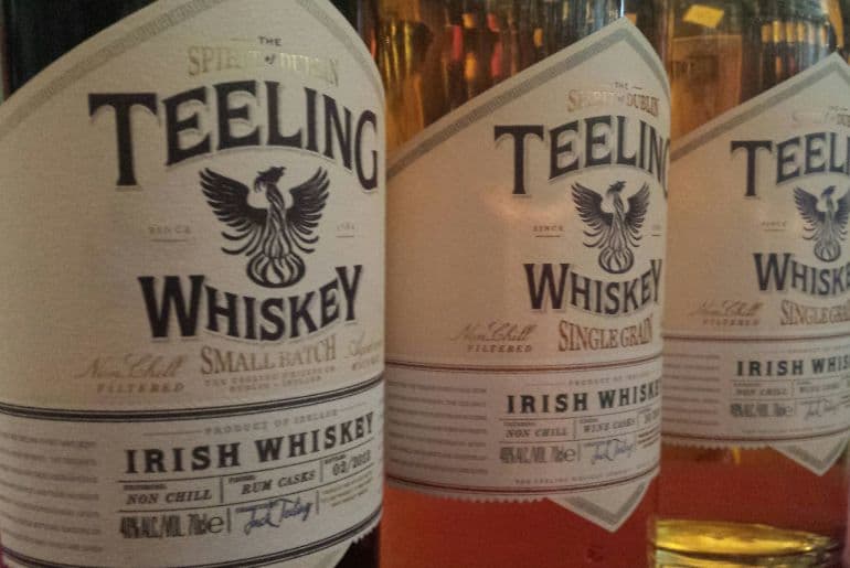 Selection of Irish whiskeys to explore
