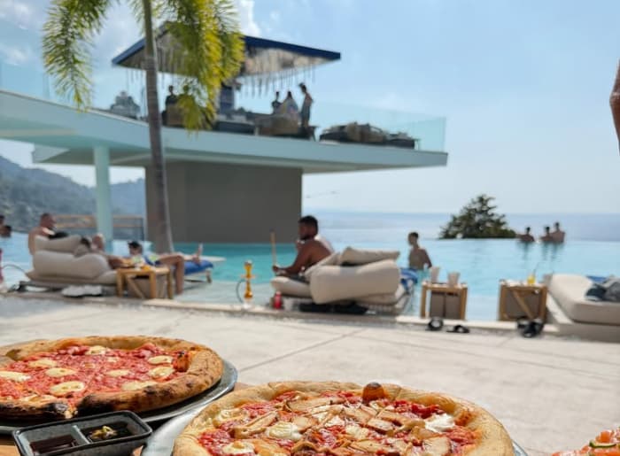 Beach club in Phuket with ocean views