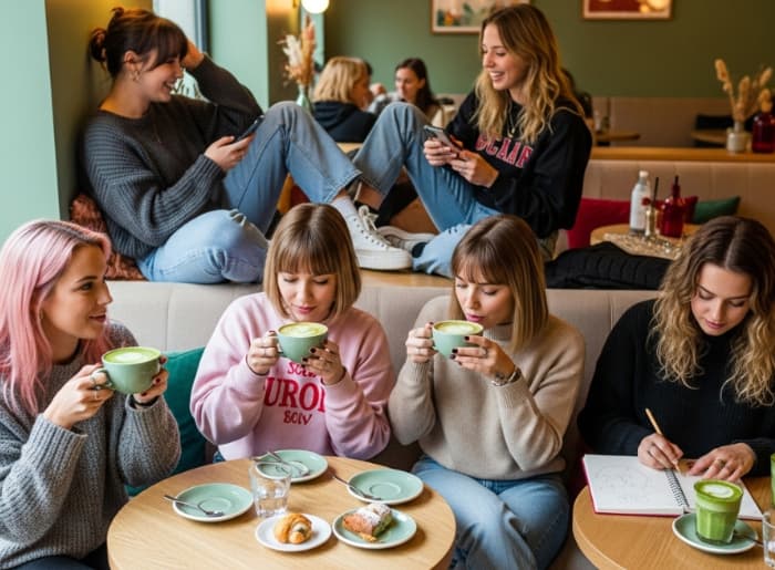 Sober curious group of girls
