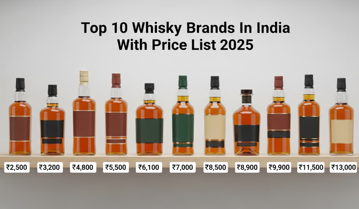 Top 10 Whisky Brands In India With Price List 2026