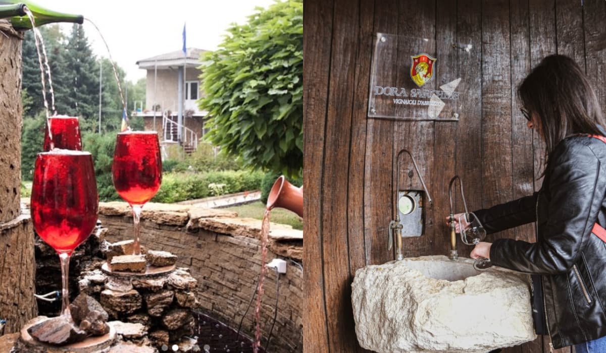 A Wine Fountain In Italy That Pours 24/7 Free Wine!