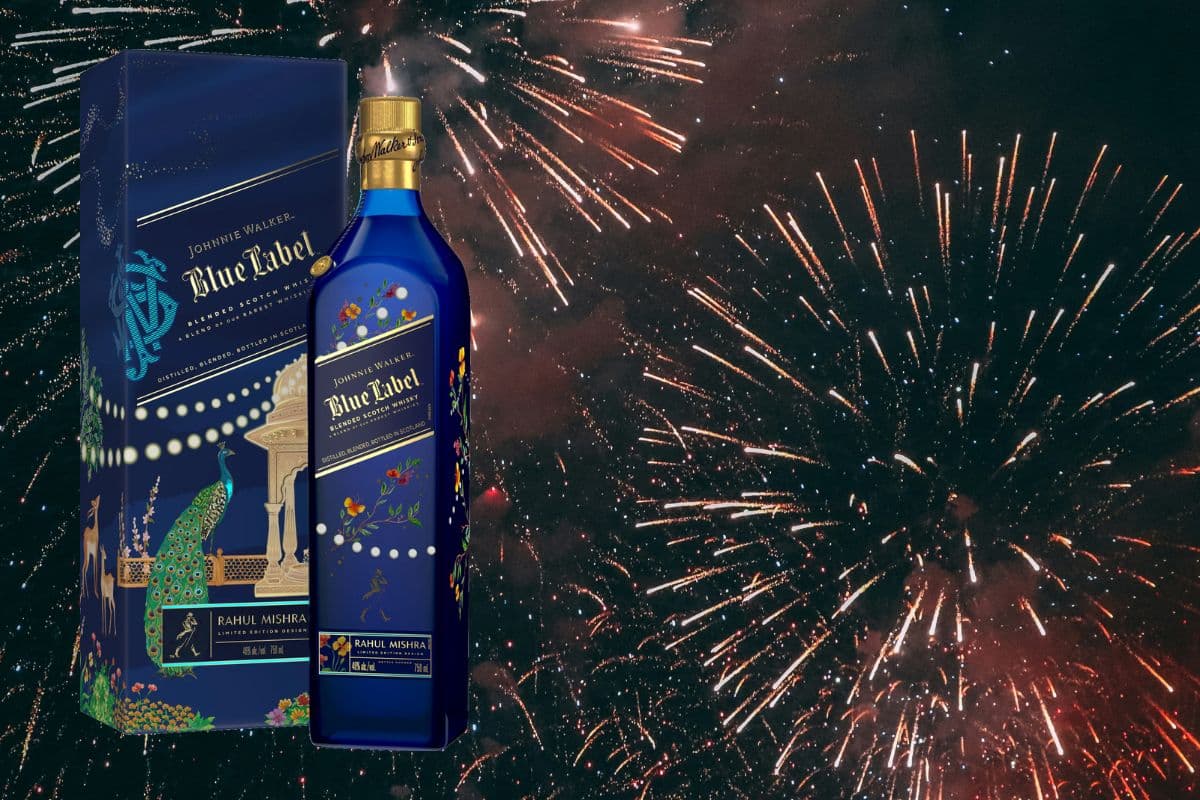Limited Edition Johnnie Walker Blue Label Bottle by Rahul Mishra Unveiled for Diwali