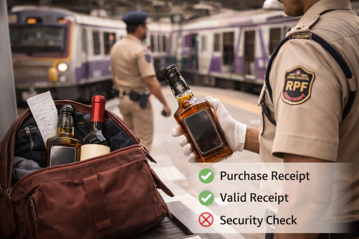 Mumbai Local Trains RPF Rules & Limits for Carrying Alcohol