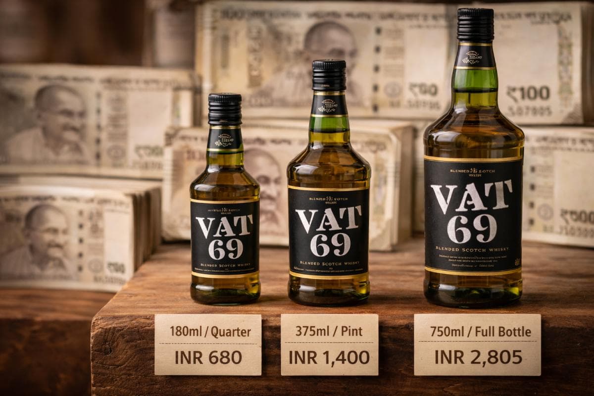 VAT 69 Price In Bangalore: 180ml, 375ml & 750ml List
