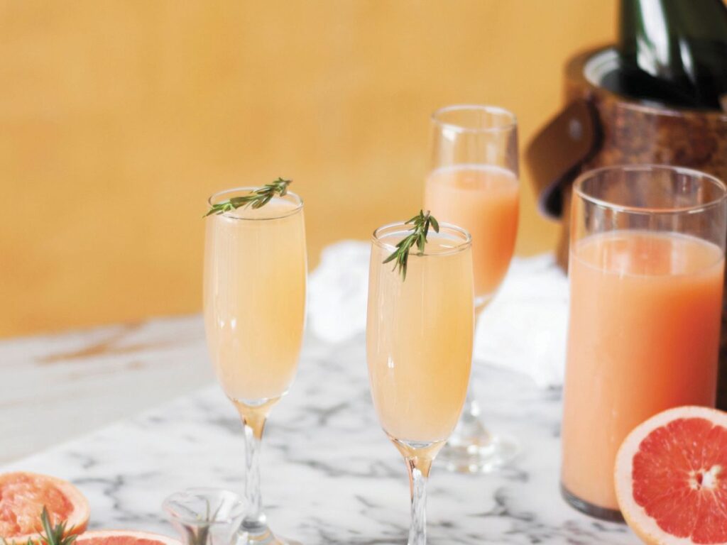 Grapefruit & Rosemary Mimosa is an awesome cocktail to try this Easter