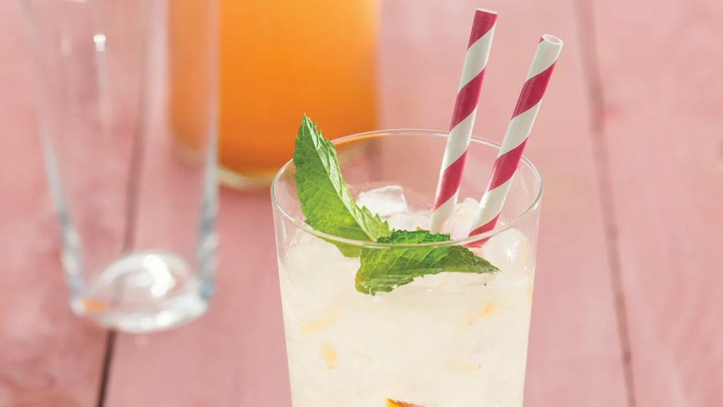 Ginger Peach Soda is an awesome cocktail to try this Easter