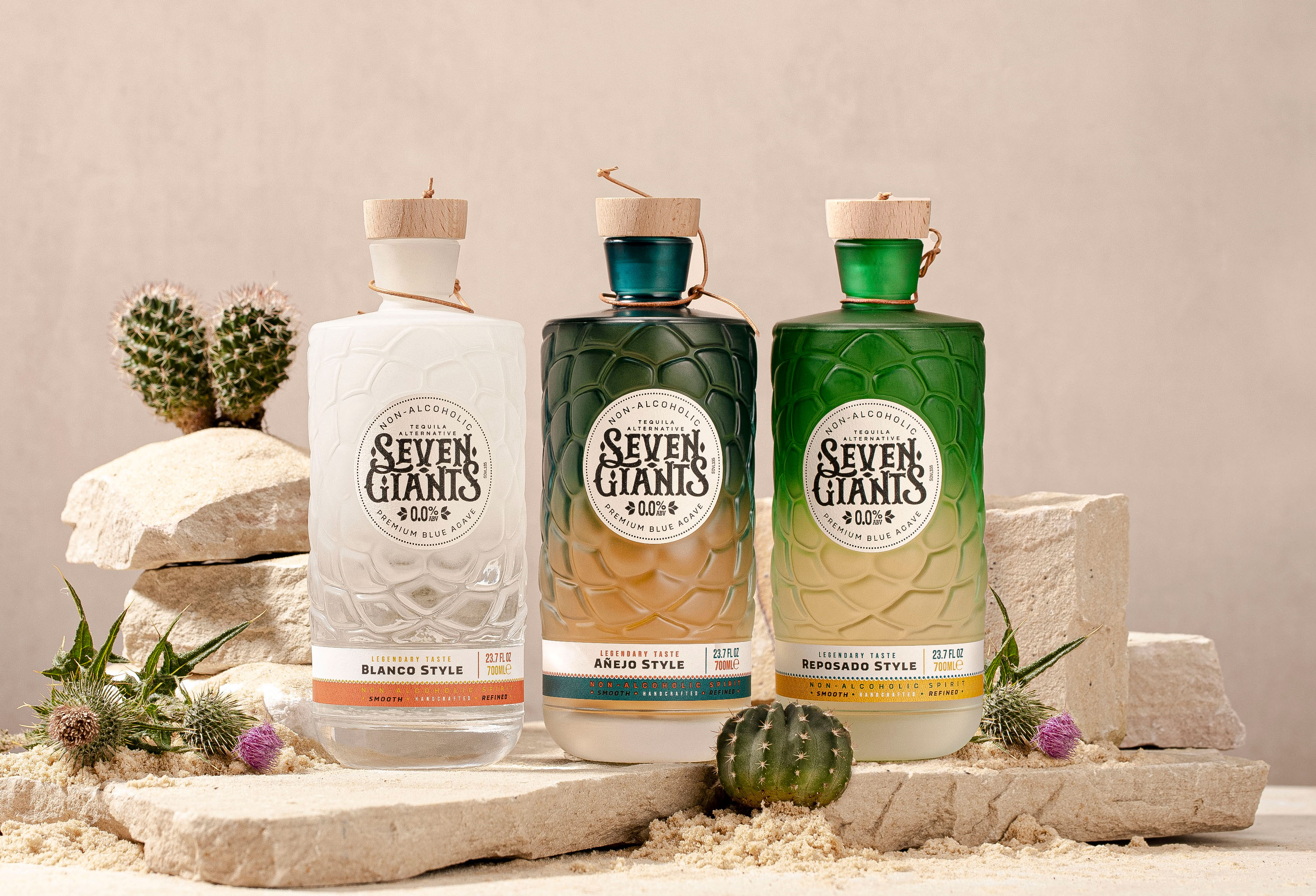 Seven Giants combines highland spring water that has percolated through the majestic Cairngorm mountains for over 50 years with organic blue Mexican agave