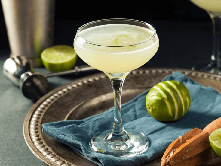 A glass of one of the most popular apetritif drinks - the Gimlet. 