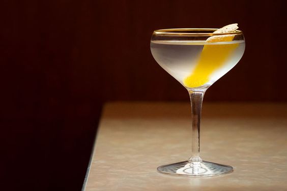 A glass of 50/50 Martini, which is a famous Martini Variation.
