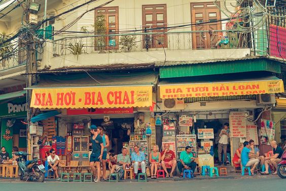 Bia Hoi shops that sell the world's cheapest beer.