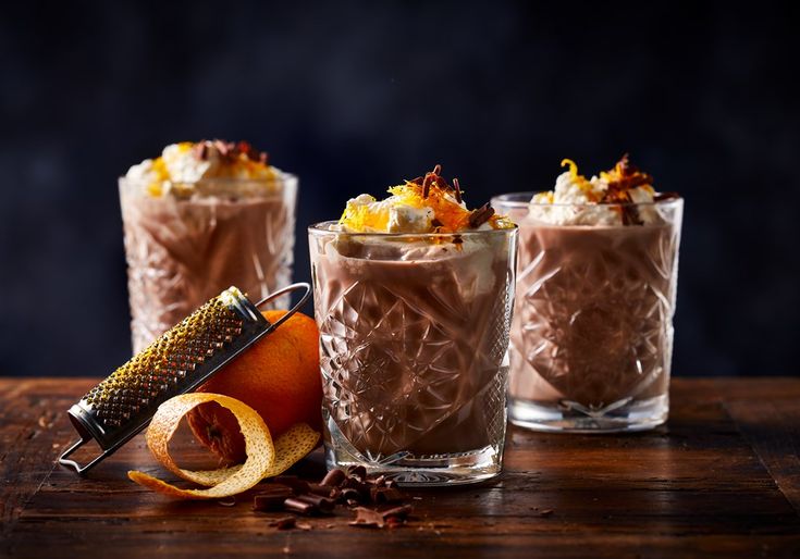 Three glasses of Lumumba - one of the chocolate cocktails. 
