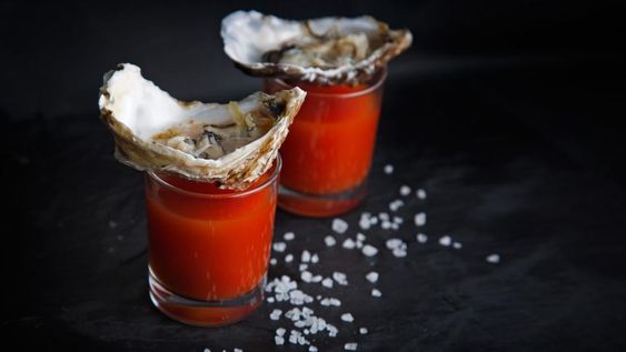 Oyster shooters is a unique umami cocktail that is often paired with fresh oysters.