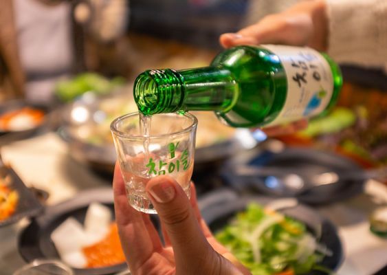 Soju, an integral part of drinking culture in Korea.