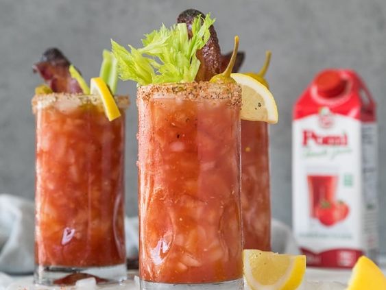 The classic Bloody Mary as a bacon cocktail is a version you must try