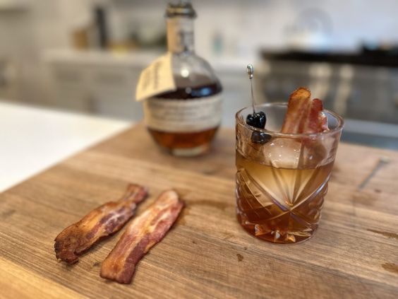 An Old Fashioned gets a savory twist in the form of a bacon cocktail.