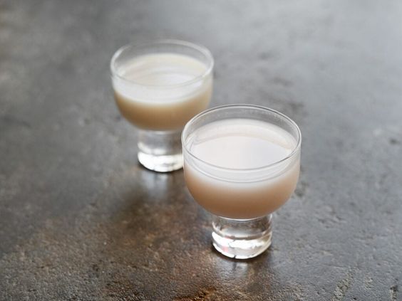 Makgeolli, a milky white rice beer from Korea, is a historic part of the Korean drinking culture.