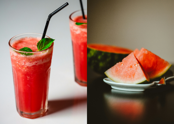 Watermelon Mojito – A Refreshing Summer Sip

Nothing beats the heat like a watermelon mojito. This bright red drink is not only visually striking but also incredibly refreshing, perfect for a Holi party under the sun.

Ingredients:
2 oz white rum
1 oz fresh lime juice
1 oz simple syrup
6-8 mint leaves
3.5 oz fresh watermelon cubes
Soda water
Ice cubes
Method:
In a shaker, muddle watermelon cubes and mint leaves.
Add white rum, lime juice, and simple syrup.
Fill the shaker with ice and shake well.
Strain into a glass filled with ice and top with soda water.
Garnish with a mint sprig and a watermelon slice.

The watermelon mojito is the perfect balance of sweet, tangy, and minty freshness—ideal for cooling down while enjoying the Holi celebrations.