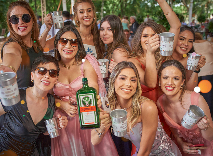 People partying with a Jägermeister