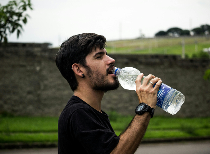 Person drinking water