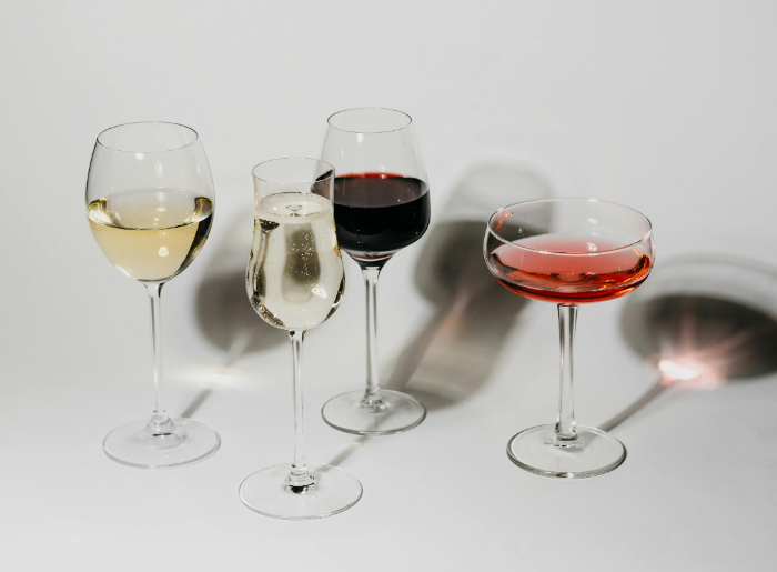Different kinds of bar glasses