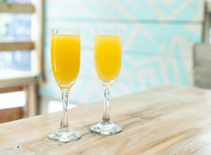 Glasses of mimosa