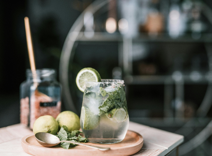 Mojito kept on a table